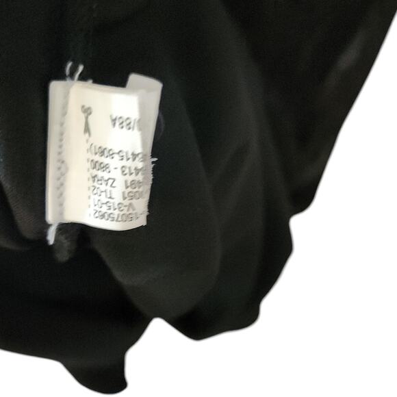 Zara Black Polk a Dot Embroidered Ruffle Maxi Dress Size Medium - Picture 5 of 11